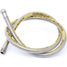 Turconn 1/2''- 1/2'' Ocak Gazı Bağlama Flexi Paslanmaz