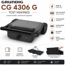 Grundig Cg 4306 G 2000W 6 Dilim Tost Makinesi
