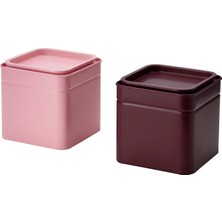 Ikea Blomnıng Gıda Saklama Kutusu Bordo-Pembe 10X10X10 cm 2 Adet