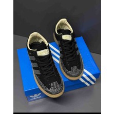 Evlium Adidas Spezial Taş İşlemeli Siyah Kadın Spor Ayakkabı