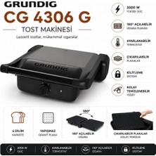 Grundig Cg 4306 G 2000W 6 Dilim Tost Makinesi