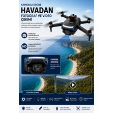 Megamus M9 Drone Kameralı Ekranlı Kumanda 2200MAH Batarya Katlanabilir Fpv Mobil Uygulama Destekli Drone