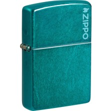 Zippo Candy Teal Matte Logo Dizayn Çakmak