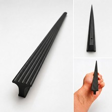 Badem10 Özen Çizgili Mat Siyah Çekmece Kulp 1 Adet 1184 mm Uzun Dolap Kapak Kulbu Modern Mobilya Aksesuarı