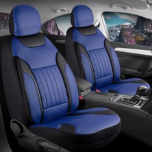 Startcar Toyota Yaris 2019-2024 Full Deri Oto Koltuk Kılıfı Ön Arka Set Mavi Edition Scr