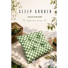 Sleep Garden Çok Amaçlı Kırlent Pofuduk Minder Pötikareli 45X45 Yeşil