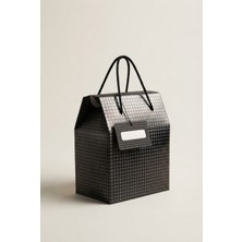 Creapack Özel Tasarım Hediye Kutusu, Siyah Premium Temalı Hediye Kutusu&çantası, 24X14X20 cm