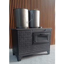 FLAME STOVE FS-328 MAT SİYAH 40 LIK KOVALI KUZİNE