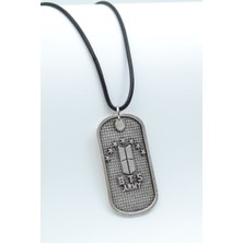 IDR BTS Army Künye Gümüş Kaplama Deri İp Kolye