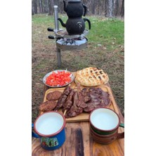 Bravon Outdoor Taşınabilir Kamp Mangalı , Paslanmaz Mangal , Ateş Çukuru,ayaklı