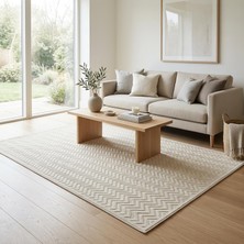 Giza Home Matcha Yumuşak Peluş Dokulu Bej Çocuk Odası Oturma Odası Salon Mutfak Halısı K072A_FL26