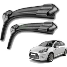 Expar Oto Citroen C3 Iı Ön Cam Silecek Süpürgesi Takımı 2009 - 2016 Citroen C3 Mk2 Ön Silecek