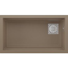 Real Stone Realstone Almina Granit Evye 755X470 mm Fonksiyonel Mutfak Evyesi - Realstone Almila Cappuccino