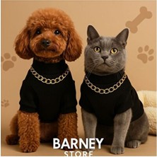 Empressco Siyah Polarlı Sweatshirt, Kedi ve Köpek Tasarımlı, Rahat ve Şık Moda