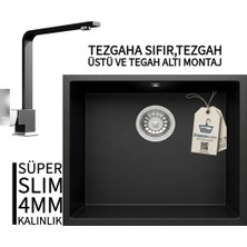 Real Stone Realstone Steep 50 Siyah Granit Evye & Göksu Siyah Uyumlu Batarya Seti