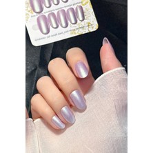 Easy Beauty Oval Takma Tırnak 24 Adet Pembe Takma Tırnak Seti W1190