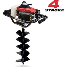 Gardenpro Çift Helezonlu 4 Zamanlı Toprak Burgu Makinası 200 mm 4 Hp
