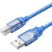Fully G-534DB Şeffaf Mavi 3 Metre USB Yazıcı Kablosu