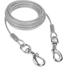 Empressco 3 Metre Köpek Bağlama Zinciri, 3 Mm, 2 Vidalı Karabina, Dayanıklı ve Güvenli