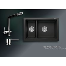 Real Stone Black Pearl Collection Bergama P018 & Abant Premium Mutfak Koleksiyonu