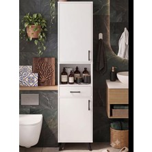 Alfimo Mobilya Canberra Banyo Mutfak Kileri Çok Amaçlı Dolap Beyaz