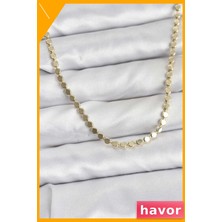 Havor Kararmaz Paslanmaz Çelik Kadın Kolye 45 cm Zincir Model