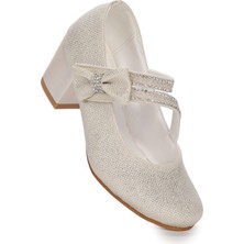 Kiko Kids Aisha Kum Simli Günlük Kız Çocuk 4 Cm Topuklu Abiye Ayakkabı