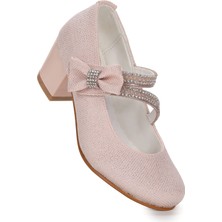 Kiko Kids Aisha Kum Simli Günlük Kız Çocuk 4 Cm Topuklu Abiye Ayakkabı