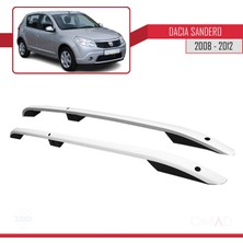 Omad Dacia Sandero (B90) 2008-2012 Arası ile Uyumlu (L1-Kısa Şasi) Portbagaj Tavan Çıtası Gri (Yapıştırma Model)