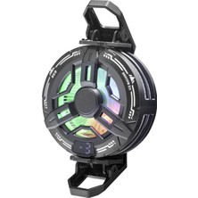Aslanoğlu Store Manyetik Klipsli Telefon Soğutucu Fan Rgb Isı Göstergeli Siyah S38