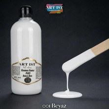 ART IST Kendinden Vernikli Plus Akrilik Boya 500 ml - 001 Beyaz Ultra Parlak ve Güçlü Tutunma