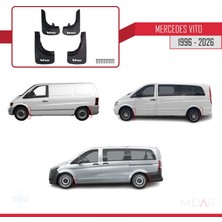 Omad Mercedes Vito (W638) 1996-2026 Arası ile Uyumlu Ön Arka Takım Paçalık 4'lü Siyah