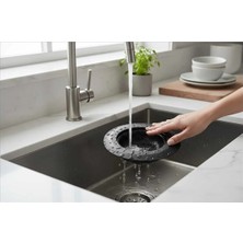 Bavella Mat Siyah Paslanmaz Çelik Mutfak Evye Süzgeci 11.5 cm - Geniş Kenarlı Lavabo Çöp Tutucu Filtre