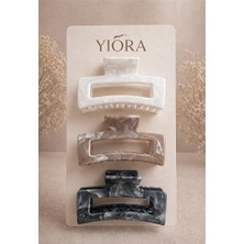Yiora 3'lü Mandal Toka Büyük Boya Premium Asetat Ithal