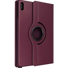 Aslanoğlu Store Huawei Matepad 11 10.9 360 Tablet Deri Kılıf - Mürdüm