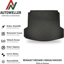 AutoWeller Renault Megane 4 2016 Sonrası Bagaj Havuzu | Sedan - Çift Cepli