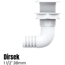 Shuivan Seaflo Plastik Sintine Rekoru Depo Çıkışı Dirsekli 1 1/2" - 38MM