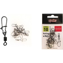 Captain 5029 Kilitli Klips Fast 10 Adet Paket Black Nikel