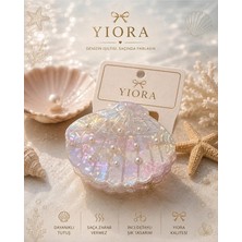 Yiora Premium Seri Ithal Hologramlı Renkler Sedefli Inci Detaylı Istiridye Mandal Toka