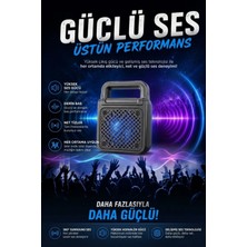 Rgb Işıklı Taşınabilir Bluetooth Hoparlör USB Sd Kart Girişli Wireless Speaker Siyah