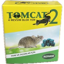 Refarm Tomcat 2-4 Mevsimlik Blok Yem Fare ve Sıçanlar Için 90 gr 6 Adet