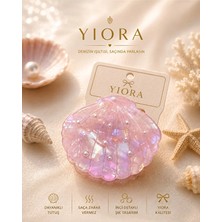 Yiora Premium Seri Ithal Hologramlı Renkler Sedefli Inci Detaylı Istiridye Mandal Toka