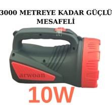 Arwoan 2ADET 50 Saat Kademeli 15 Saat Güçlü LED El Feneri Şarjlı Uzun Ömürlü Projektör Fener