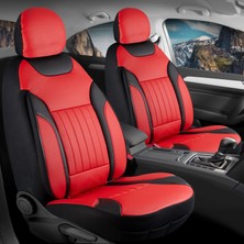 Şahinler Oto Aksesuar Toyota Yaris 2006-2008 Full Deri Oto Koltuk Kılıfı Ön Arka Set Kırmızı Edition Şhn
