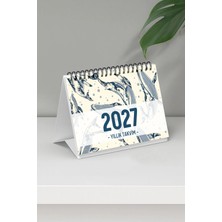 Eldesen Tasarım 2027 Masa Takvimi Spiralli A6 (15X12CM) Orta Boy 1 Adet Resmi Tatillerle