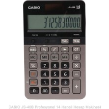 Casio JS-40B Profesyonel 14 Hane Masa Üstü Hesap Makinesi