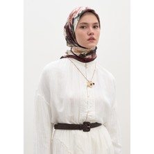 Fresh Scarfs Vintage Rose Desen Pamuklu Viskon Eşarp Bordo