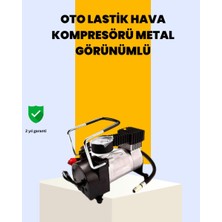 Araç Çakmak Girişli Metal Hava Kompresörü 10A Güçlü Motor