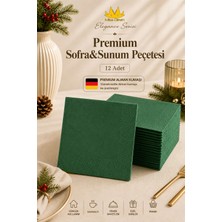 ( 12 Adet ) Elegance Serisi Premium Sofra & Sunum Peçetesi 40*40 cm Yeşil Renk