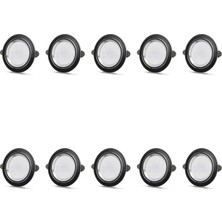 BRK LIGHTING Siyah Kasa LED Spot 5W 3 Renkli 10 Lu Paket